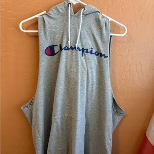 Champion Heather Gray Sleeveless Hoodie